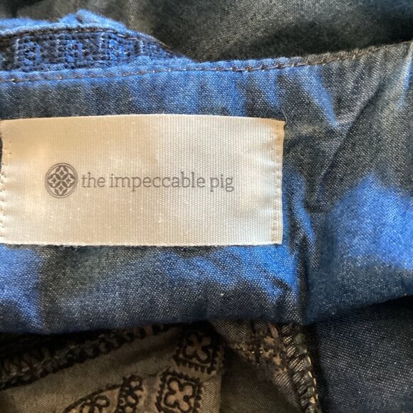 The‎ Impeccable Pig Denim Dress Size Small Embroidered Womens Embroiderey - Picture 2 of 7